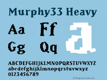 Murphy33 Heavy Version 001.000 Font Sample