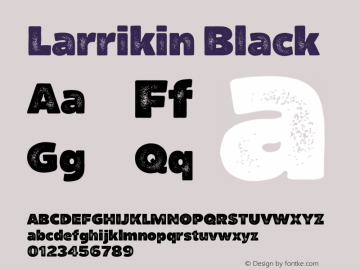 Larrikin-Black Version 1.000图片样张