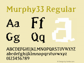 Murphy33 Regular 001.000 Font Sample