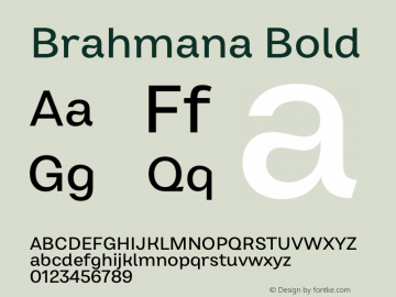 Brahmana-Bold Version 1.000;hotconv 1.0.109;makeotfexe 2.5.65596图片样张