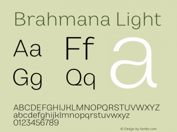 Brahmana-Light Version 1.000;hotconv 1.0.109;makeotfexe 2.5.65596图片样张