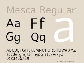 Mesca-Regular Version 1.000图片样张