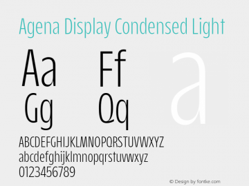 Agena Display Condensed Light Version 1.000图片样张