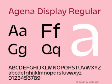 Agena Display Regular Version 1.000图片样张