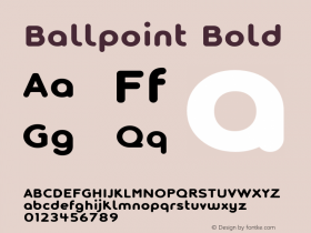 Ballpoint Bold Version 1.012;Fontself Maker 3.5.7图片样张