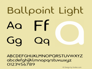 Ballpoint Light Version 1.015;Fontself Maker 3.5.7图片样张