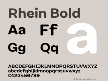 Rhein Bold Version 1.000;FEAKit 1.0图片样张