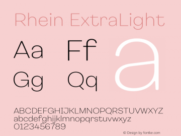 Rhein ExtraLight Version 1.000;FEAKit 1.0图片样张