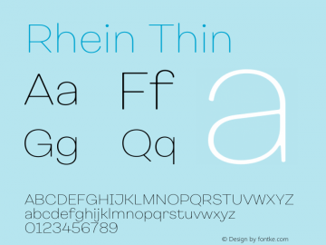 Rhein Thin Version 1.000;FEAKit 1.0图片样张