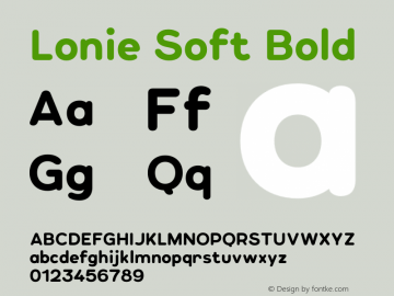 Lonie Soft Bold Version 1.000图片样张