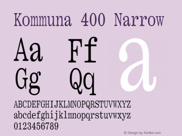 Kommuna-400Narrow Version 1.000图片样张