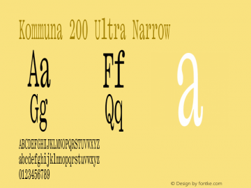 Kommuna-200UltraNarrow Version 1.000图片样张