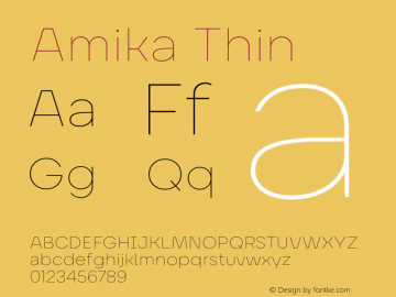 Amika Thin Version 2.000;hotconv 1.0.109;makeotfexe 2.5.65596图片样张