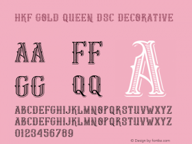 HKF Gold Queen DSC Decorative Version 1.000;hotconv 1.0.109;makeotfexe 2.5.65596图片样张