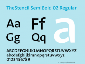 TheStencil SemiBold 02 Version 1.002图片样张