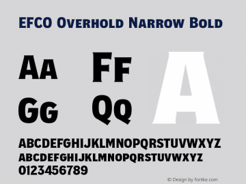EFCO Overhold Narrow Bold Version 1.000;FEAKit 1.0图片样张