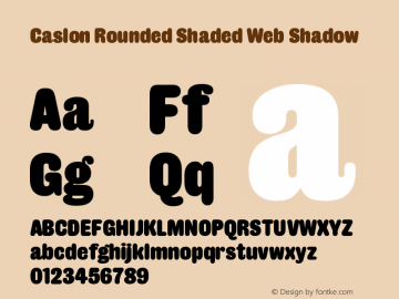Caslon Rounded-Shaded Shadow Version 1.001;hotconv 1.0.109;makeotfexe 2.5.65596图片样张
