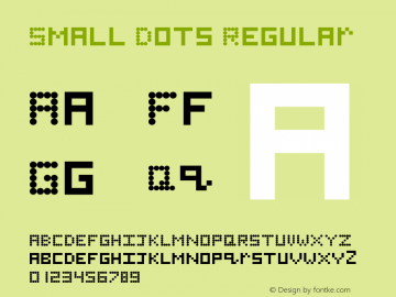 Small Dots Regular Version 1.0图片样张