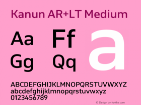 Kanun AR+LT Medium Version 1.000图片样张