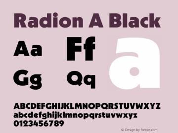 RadionA-Black Version 1.000;hotconv 1.0.109;makeotfexe 2.5.65596图片样张
