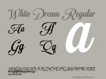 White Dream Regular Version 1.000;FEAKit 1.0图片样张