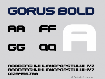 Gorus-Bold Version 1.00 August 10, 2021图片样张