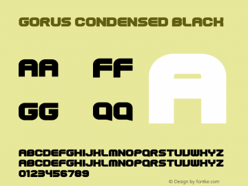 Gorus-Condensed-Black Version 1.00 August 10, 2021图片样张