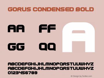 Gorus-Condensed-Bold Version 1.00 August 10, 2021图片样张