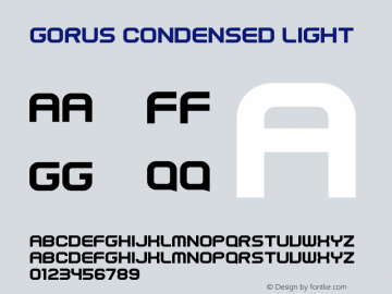 Gorus-Condensed-Light Version 1.00 August 10, 2021图片样张