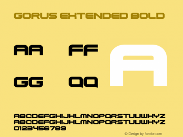 Gorus-Extended-Bold Version 1.00 August 10, 2021图片样张