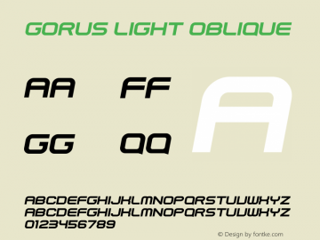 Gorus-Light-Oblique Version 1.00 August 10, 2021图片样张