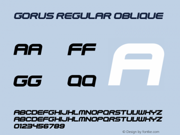 Gorus-Regular-Oblique Version 1.00 August 10, 2021图片样张
