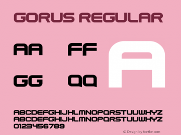 Gorus-Regular Version 1.00 August 10, 2021图片样张