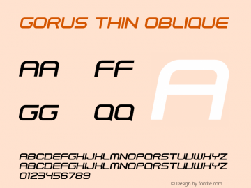 Gorus-Thin-Oblique Version 1.00 August 10, 2021图片样张