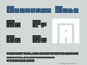 GeommazeBold Version 1.001;Fontself Maker 3.5.7图片样张