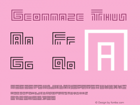 GeommazeThin Version 1.001;Fontself Maker 3.5.7图片样张