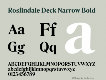 Roslindale Deck Narrow Bold Version 1.0图片样张