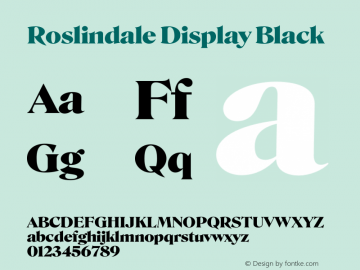 Roslindale Display Black Version 2图片样张