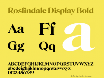 Roslindale Display Bold Version 2图片样张