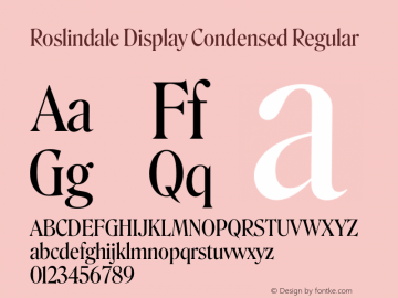 Roslindale Display Condensed Regular Version 2图片样张