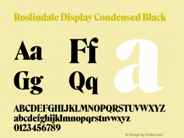 Roslindale Display Condensed Black Version 2图片样张
