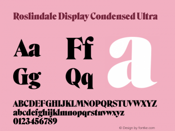 Roslindale Display Condensed Ultra Version 2图片样张