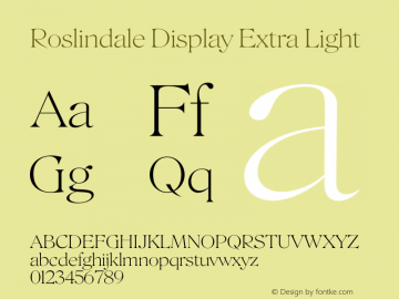 Roslindale Display Extra Light Version 2图片样张