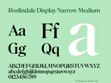 Roslindale Display Narrow Medium Version 2图片样张