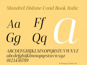 Mandrel Didone Cond Book Italic Version 1.002图片样张