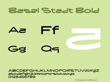 Basel-Stadt Bold Version 1.000;FEAKit 1.0图片样张