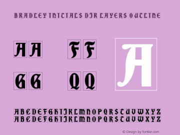 Bradley Initials DJR Layers Outline Version 1.001图片样张