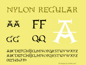 Nylon Regular 001.000 Font Sample