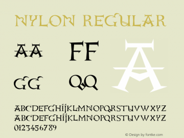 Nylon Regular 001.000 Font Sample