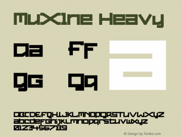 MuX1ne Heavy Version 1.200;hotconv 1.0.109;makeotfexe 2.5.65596图片样张